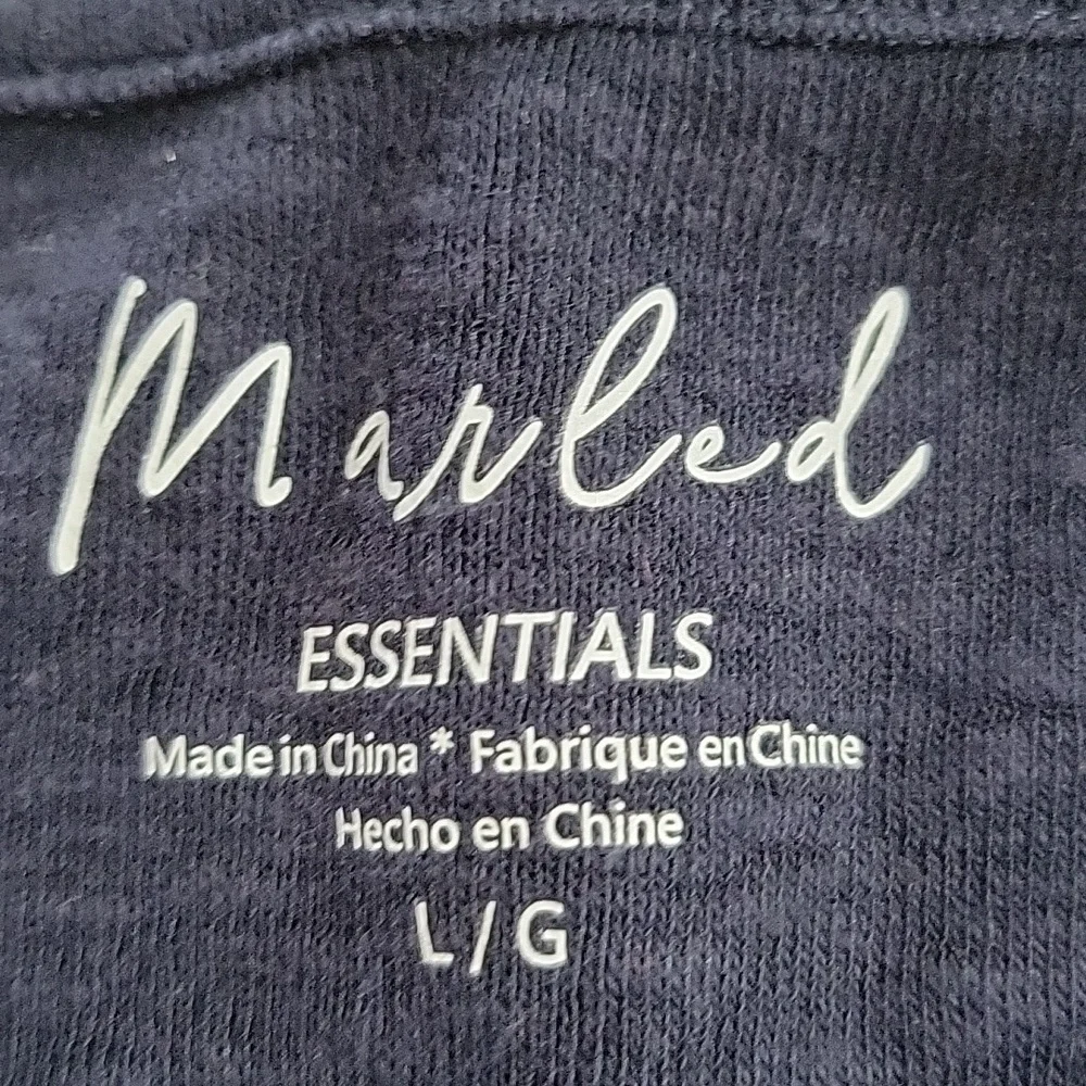 Marled Deep Navy V-Neck Pocket Short Sleeve Tee - Picture 3 of 7